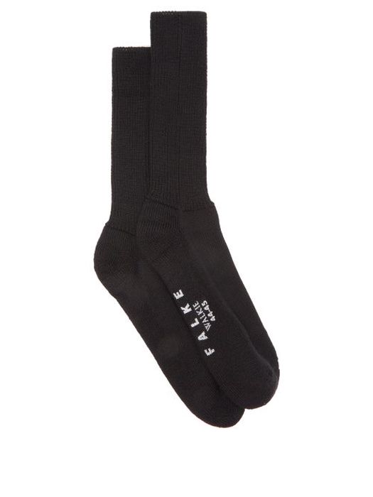 Falke - Walkie Ergo Wool-blend Socks - Mens - Black