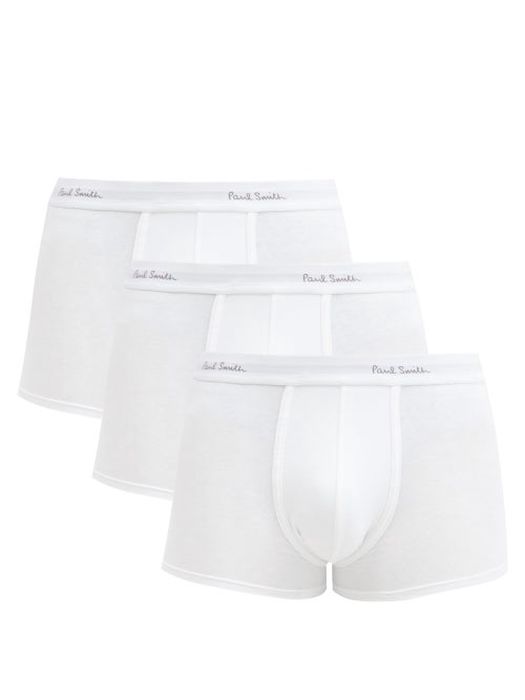 Paul Smith - Set Of Three Cotton-blend Boxer Briefs - Mens - White