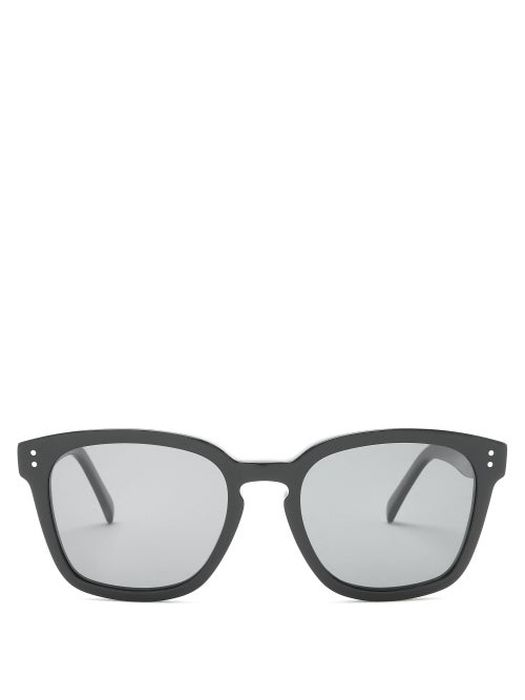 Celine Eyewear - Square Acetate Sunglasses - Mens - Black