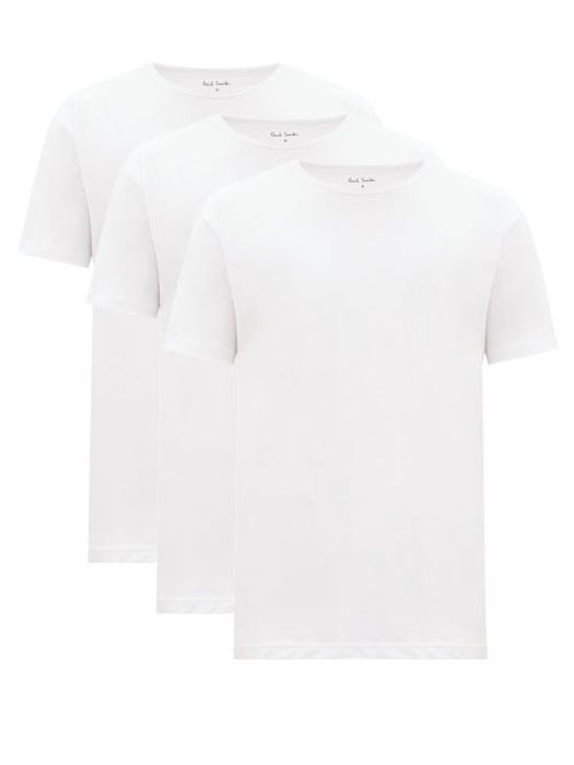 Paul Smith - Pack Of Three Cotton-jersey Pyjama T-shirts - Mens - White