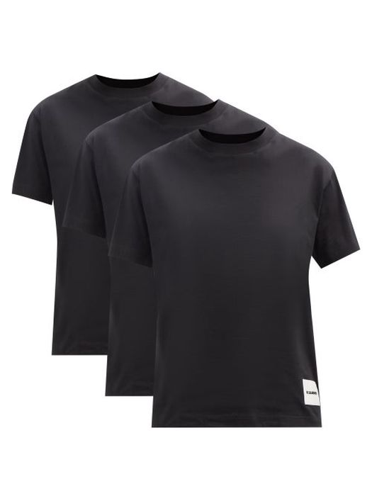 Jil Sander - Pack Of Three Cotton T-shirts - Womens - Black