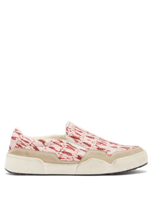 Isabel Marant - Delleh Slip-on Tie-dye Canvas Trainers - Mens - Red