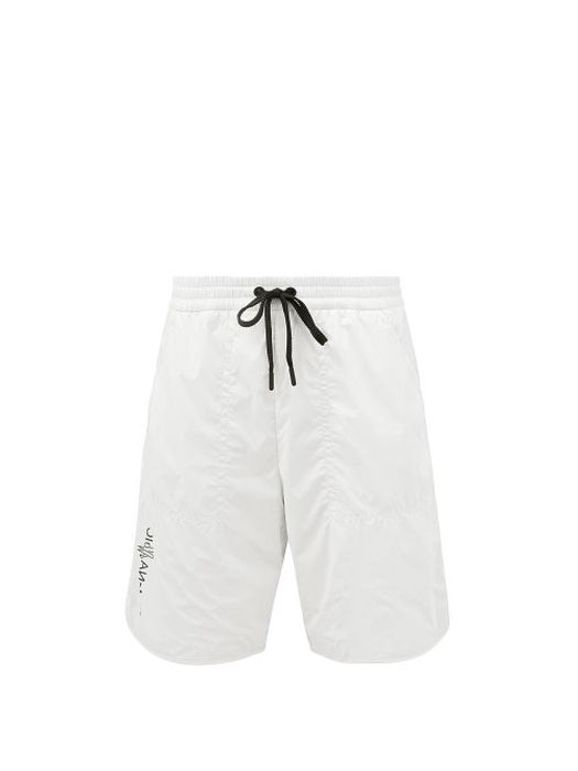 Moncler Grenoble - Logo-print Technical Shorts - Mens - Cream