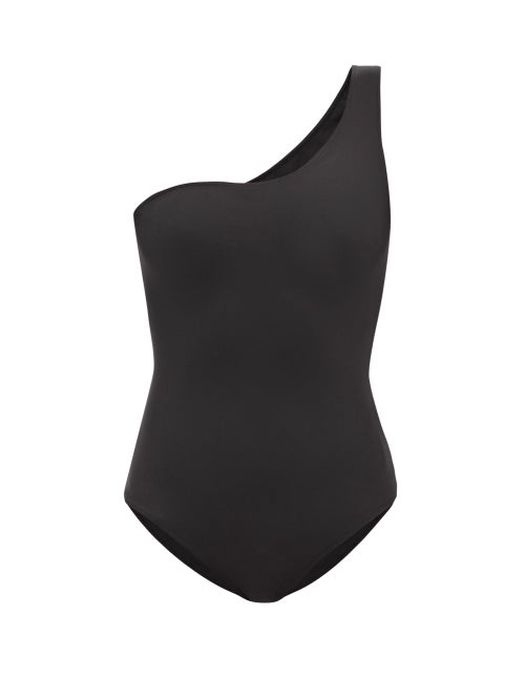 Albus Lumen - One-shoulder Swimsuit - Womens - Black