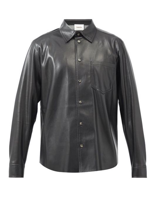 Nanushka - Josia Faux-leather Shirt - Mens - Black