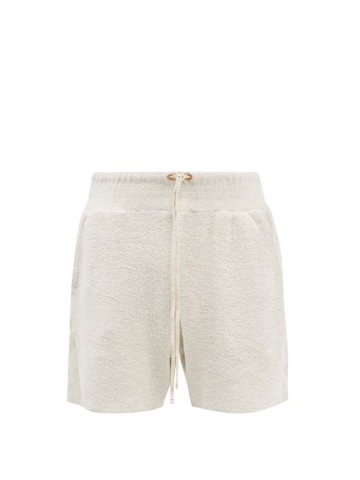 Les Tien - Yacht Brushed-back Cotton Shorts - Mens - Grey