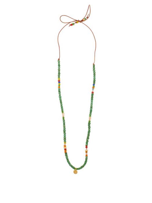 Musa By Bobbie - Diamond, Citrine, Opal & 14kt Gold Charm Necklace - Womens - Green