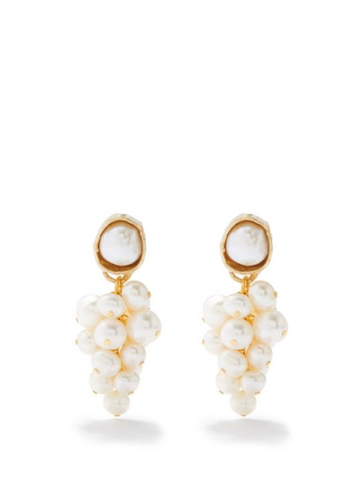 Anita Berisha - Victorian Pearl & 14t Gold-plated Earrings - Womens - Pearl