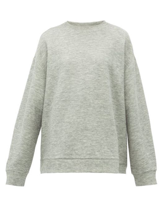 Raey - Crew-neck Cashmere-blend Sweatshirt - Womens - Grey Marl