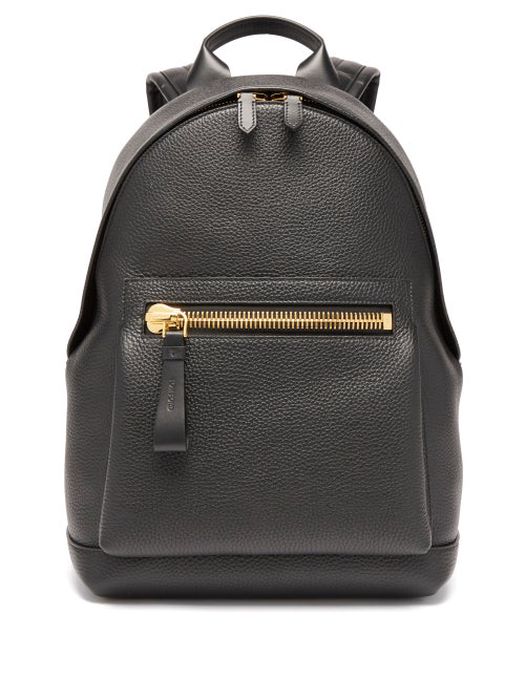 Tom Ford - Buckley Grained-leather Backpack - Mens - Black