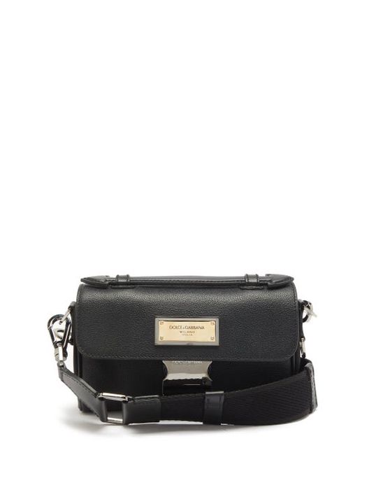 Dolce & Gabbana - Logo-plaque Leather Belt Bag - Mens - Black