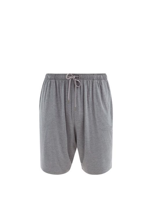 Derek Rose - Marlowe Jersey Lounge Shorts - Mens - Grey