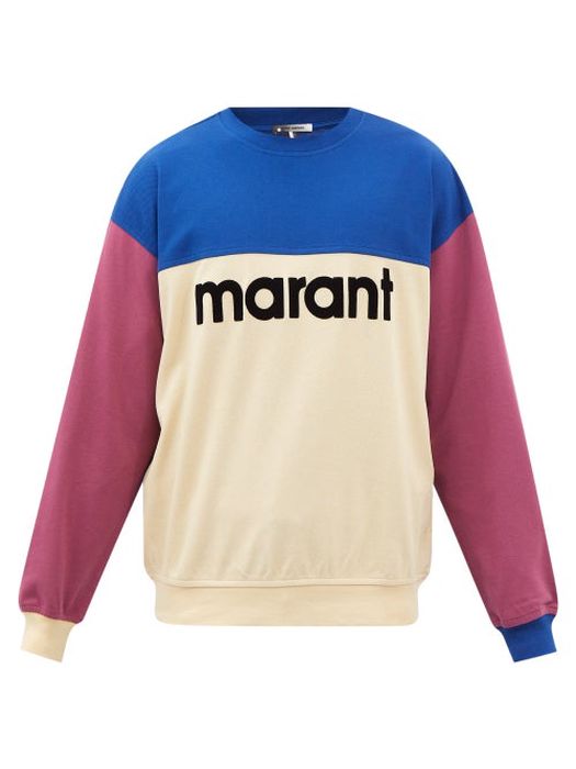 Isabel Marant - Aftone Colour-block Cotton-jersey Sweatshirt - Mens - Multi