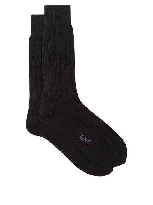 Tom Ford - Ribbed Cashmere Socks - Mens - Black