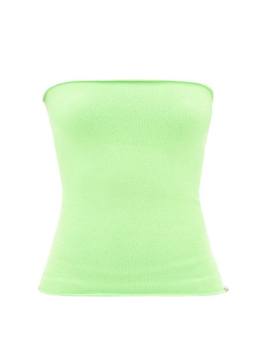 Extreme Cashmere - No.8 Belt Stretch-cashmere Tube Top - Womens - Green