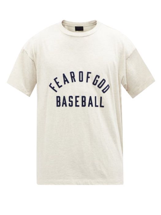 Fear Of God - Baseball Logo-print Cotton-jersey T-shirt - Mens - White