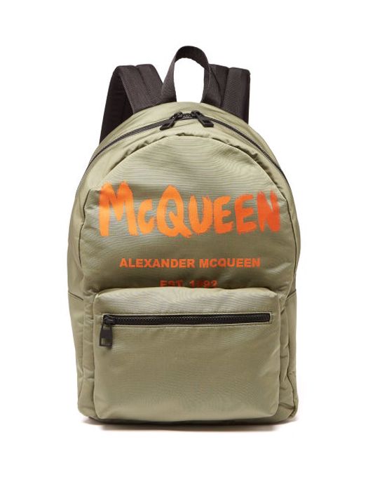 Alexander Mcqueen - Metropolitan Logo-print Canvas Backpack - Mens - Khaki
