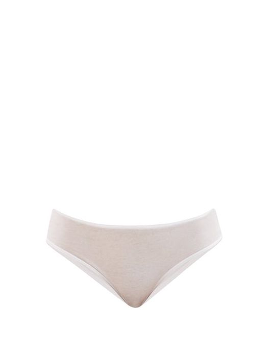 Skin - Pack Of Three Pima-cotton Briefs - Womens - Multi