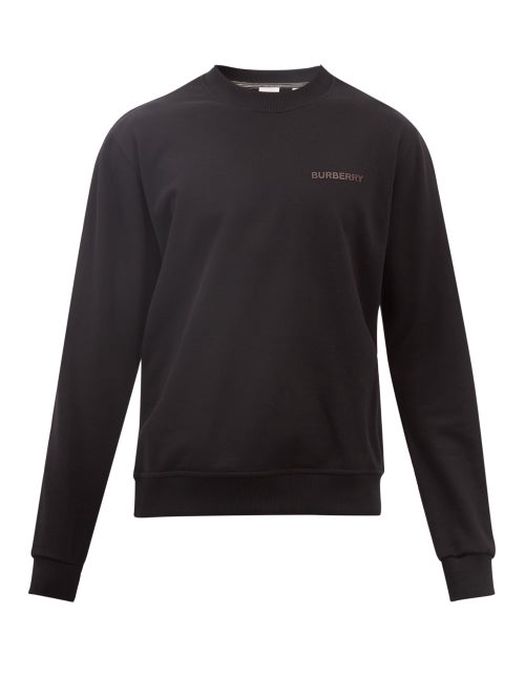 Burberry - Magnus Logo Cotton-blend Sweatshirt - Mens - Black