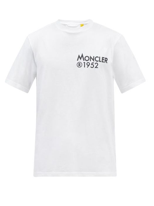 2 Moncler 1952 - Logo-print Cotton-jersey T-shirt - Mens - White