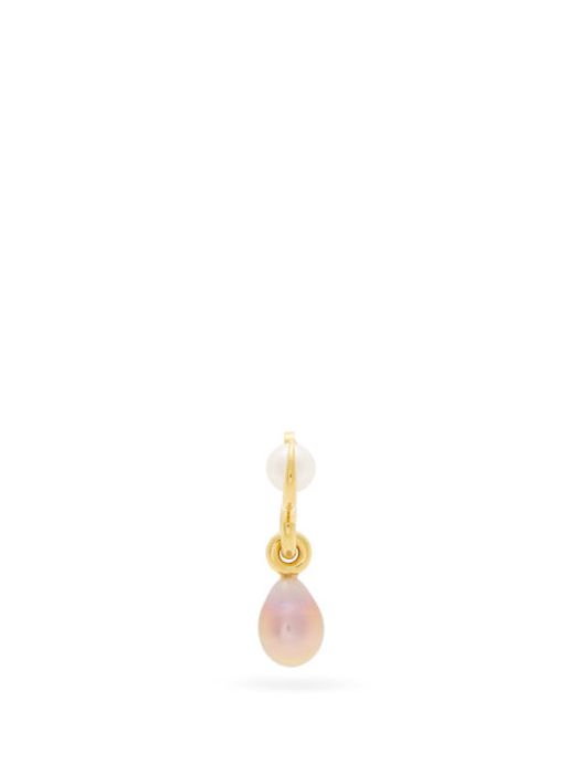 Charlotte Chesnais Fine Jewellery - Swing Pearl & 18kt Gold-vermeil Single Earring - Womens - Gold