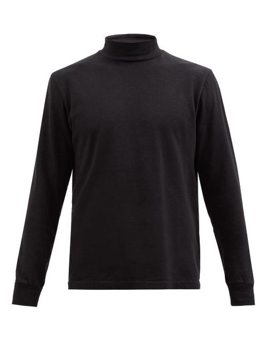 Our Legacy - Base Organic Cotton-blend Long-sleeved Top - Mens - Black