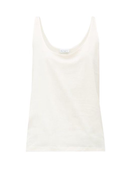 Raey - Skinny-strap Cotton-jersey Vest - Womens - Pale Pink