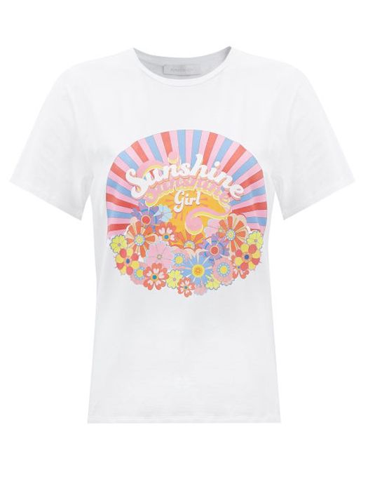 Borgo De Nor - X Glasswing Graphic-print Jersey T-shirt - Womens - White