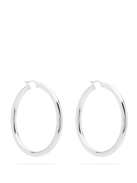 Bottega Veneta - Sterling-silver Hoop Earrings - Womens - Silver