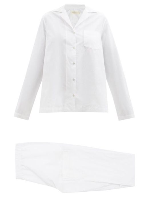 General Sleep - Organic Cotton-poplin Pyjamas - Womens - White