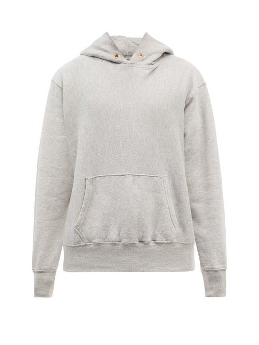 Les Tien - Brushed-back Cotton Hooded Sweatshirt - Mens - Grey