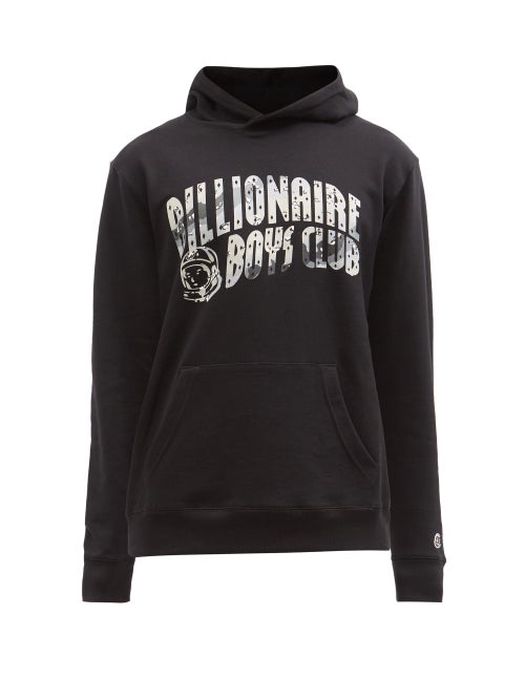 Billionaire Boys Club - Logo-print Cotton-jersey Hooded Sweatshirt - Mens - Black