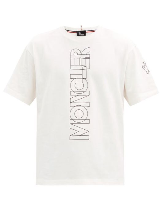Moncler Grenoble - Logo-print Cotton-jersey T-shirt - Mens - White