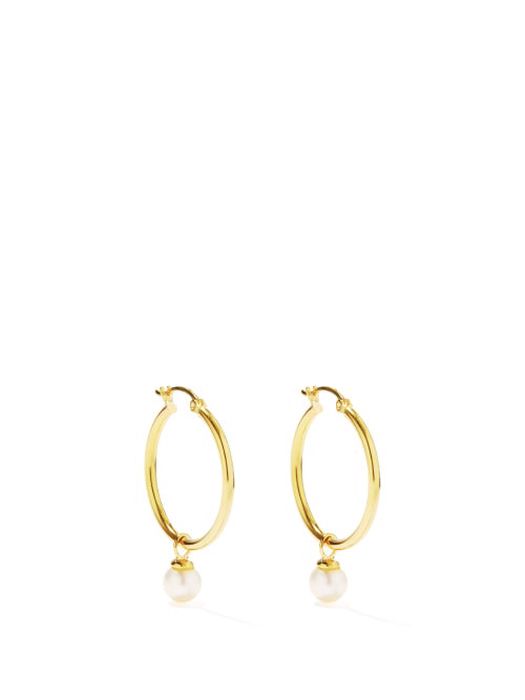 Mateo - Pearl & 14kt Gold Small Hoop Earrings - Womens - Pearl