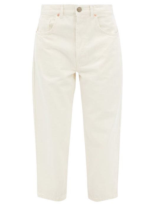 Raey - Carrot Cropped Organic-cotton Jean - Womens - Ivory