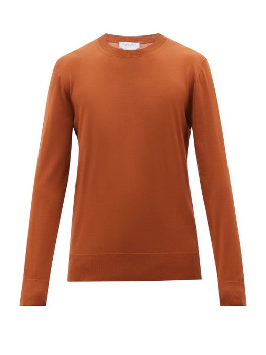 Gabriela Hearst - Palco Crew-neck Merino-wool Sweater - Mens - Orange