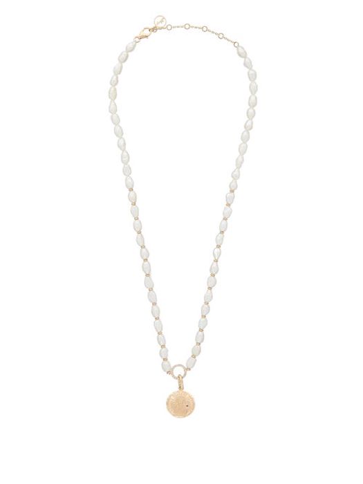 Anissa Kermiche - Louise Diamond, Pearl & 14kt Gold Necklace - Womens - Gold