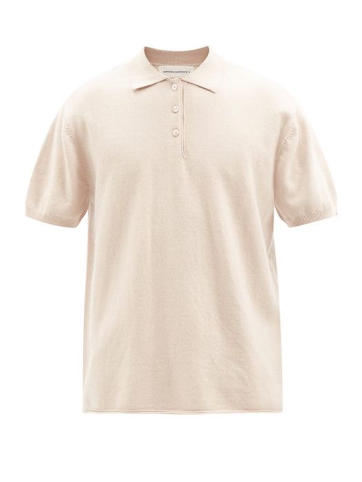 Extreme Cashmere - No.126 Lezard Stretch-cashmere Polo Shirt - Mens - Pink