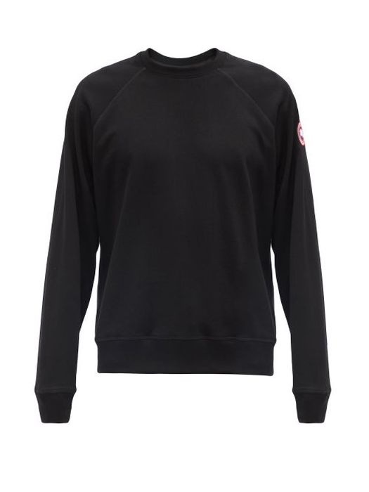 Canada Goose - Huron Logo-patch Organic-cotton Sweatshirt - Mens - Black