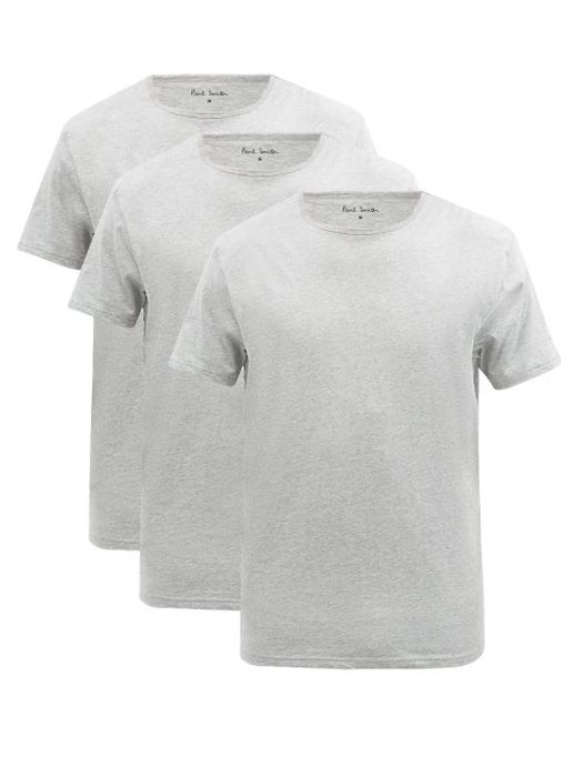 Paul Smith - Pack Of Three Cotton-blend Jersey Pyjama Tops - Mens - Grey