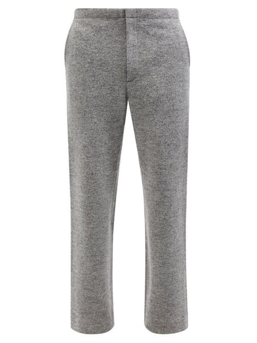 Auralee - Wool-jersey Track Pants - Mens - Grey