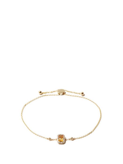 Anissa Kermiche - November Citrine, Diamond & 14kt Gold Bracelet - Womens - Yellow