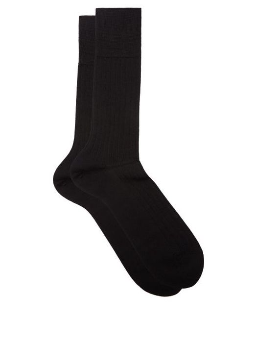 Falke - No.2 Finest Cashmere-blend Socks - Mens - Black