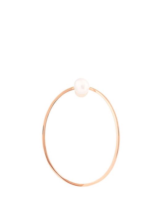 Delfina Delettrez - Pearl & Pink-gold Medium Earring - Womens - Pink Gold
