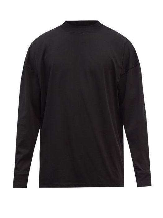The Row - Drago Cotton-jersey Long-sleeved T-shirt - Mens - Black