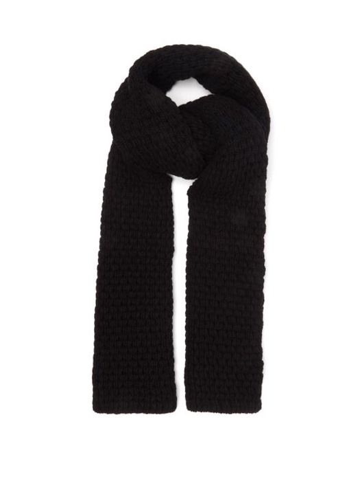 Raey - Recycled-cashmere Blend Bubble-knit Scarf - Womens - Black