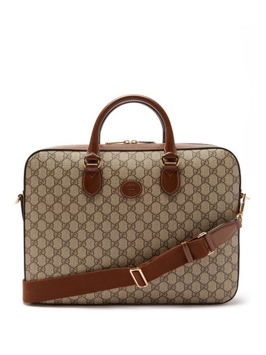 Gucci - GG-logo Coated-canvas Briefcase - Mens - Multi