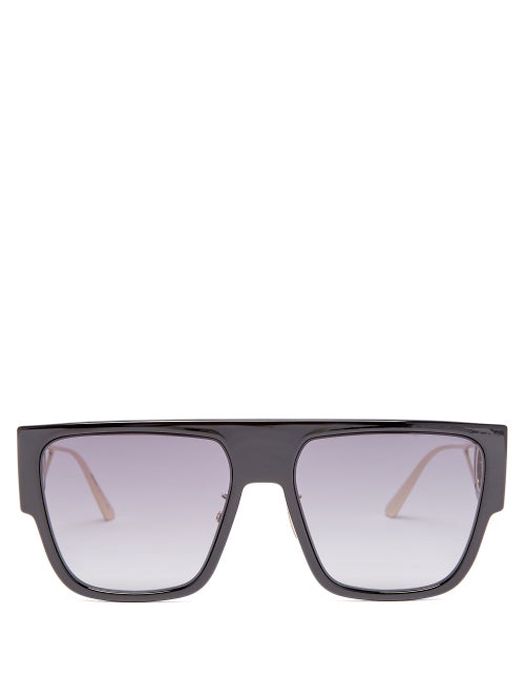 Dior - 30montaigne D-frame Acetate And Metal Sunglasses - Womens - Black