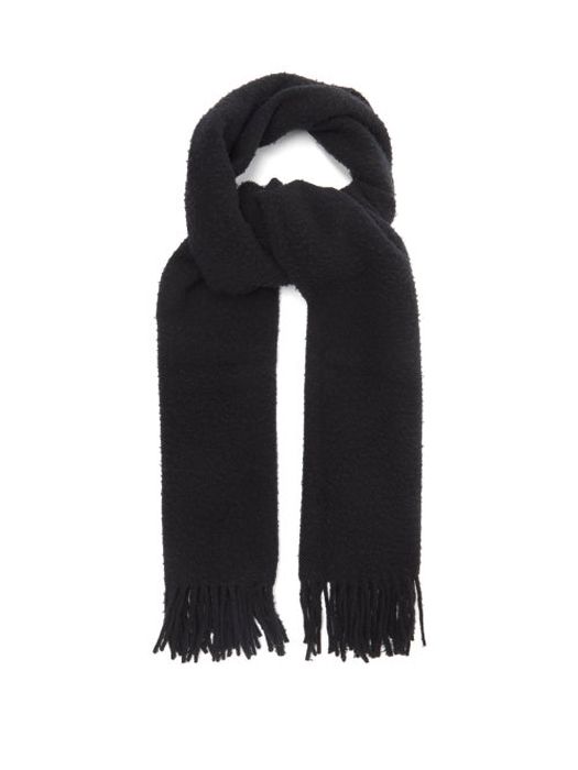 Raey - Oversized Bobbly-wool Scarf - Womens - Black
