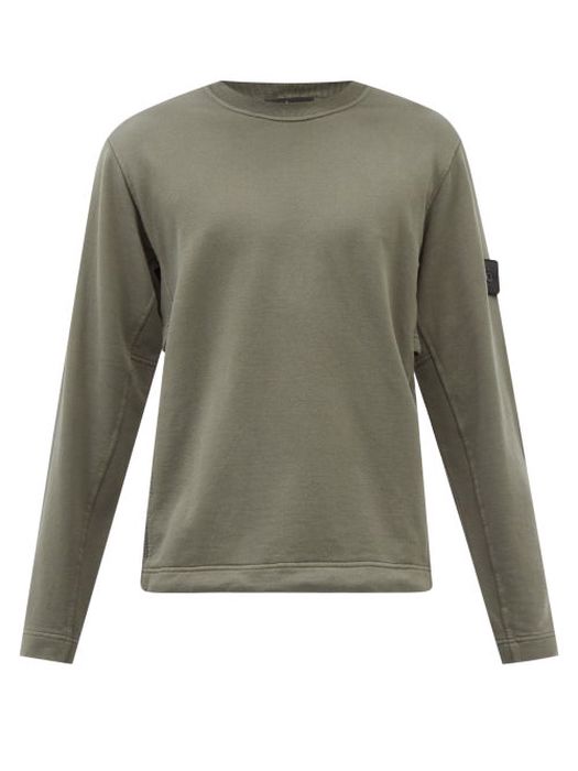 Stone Island Shadow Project - Cotton-blend Crewneck Sweater - Mens - Green